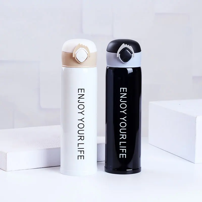 Портативный термос наслаждайся жизнью для девочек/нержавеющая сталь мальчиков