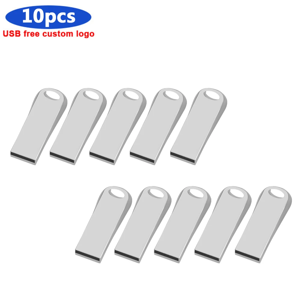 10 шт. изготовленные на заказ Бесплатная флэш-накопитель с логотипом 64 ГБ USB 32G stick