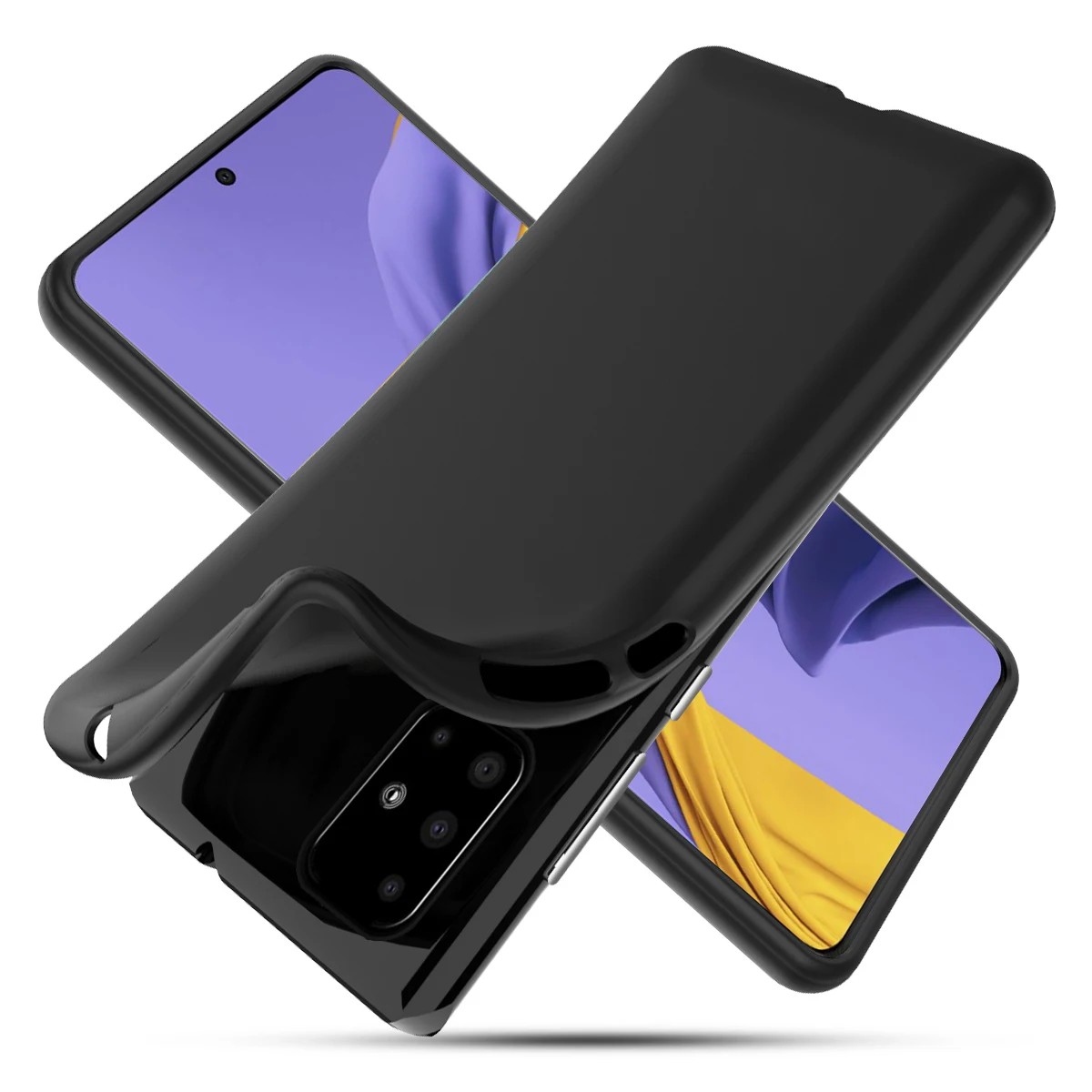 Чехол для Samsung Galaxy A51 силиконовый мягкий бампер из ТПУ защитный противоударный
