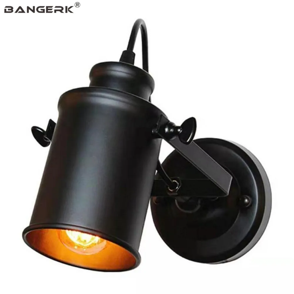 Loft Decor LED Wall Sconce Industrial Lamp Iron Signboard Vintage Light For Home Bedroom Indoor Lighting Lampara Pared | Освещение