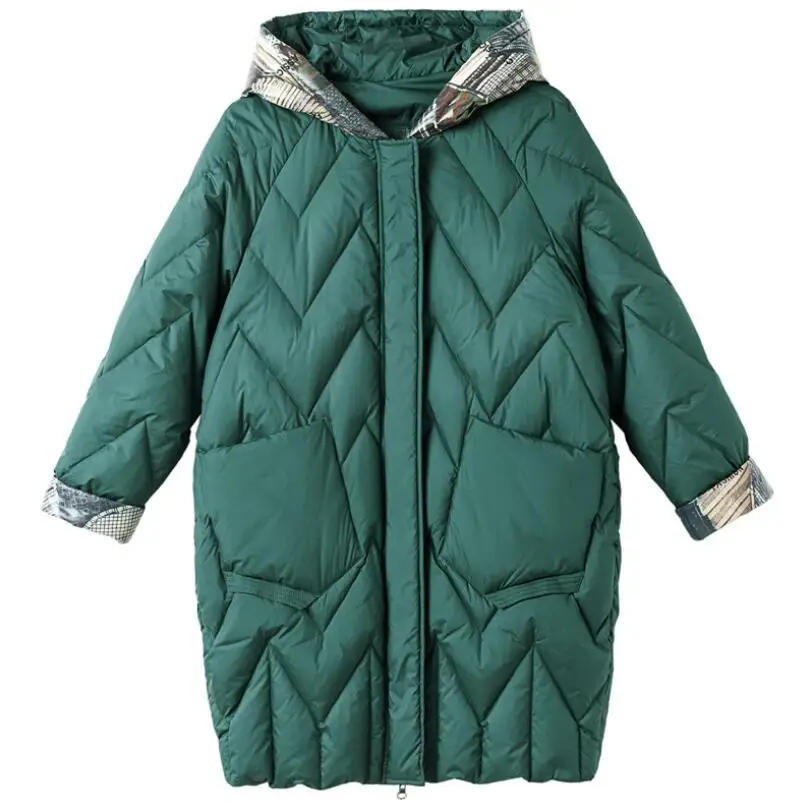 

2020 Winter Women Down Jacket Coat Women Casual Hooded 90% White duck down Outerwear Warm Top plus size 4XL p1829