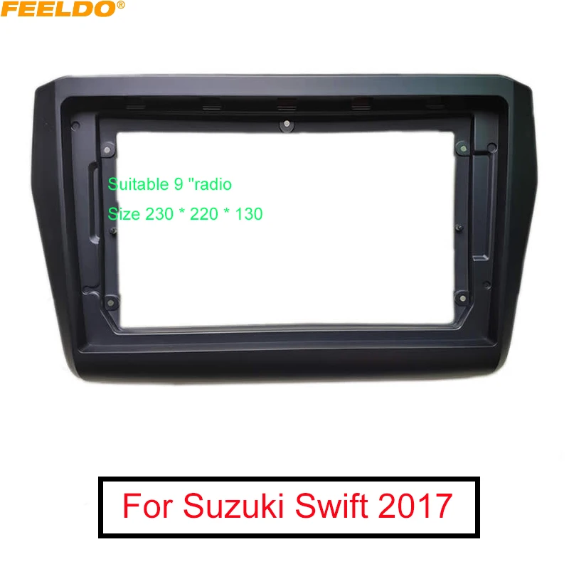 

FEELDO Car Audio 2Din Fascia Frame Adapter For Suzuki Swift 9" Big Screen DVD Dash Installation Panel Frame Kit