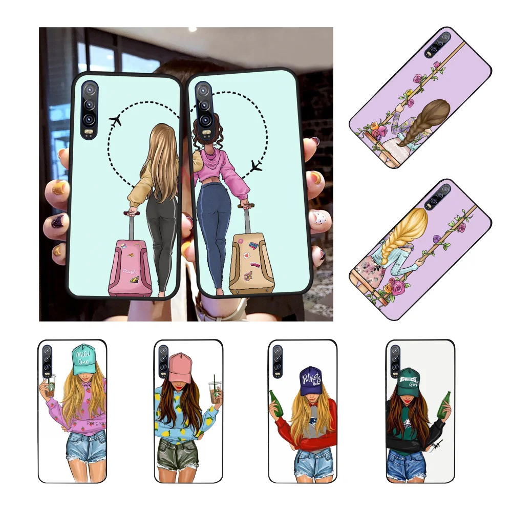 Роскошный чехол для телефона девочек Bff Best Friends Forever DIY Huawei P9 10 lite P20 pro P30 Psmart mate 20 |
