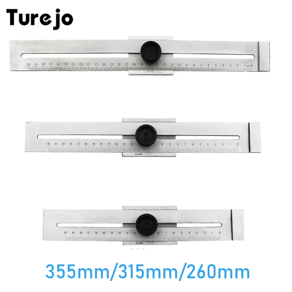 

Marking Ruler Ruler Screw Cutting Marking Gauge Carbon Steel Mark Scraper Ruler For Woodworking Measuring​​ 200mm/250mm/300mm