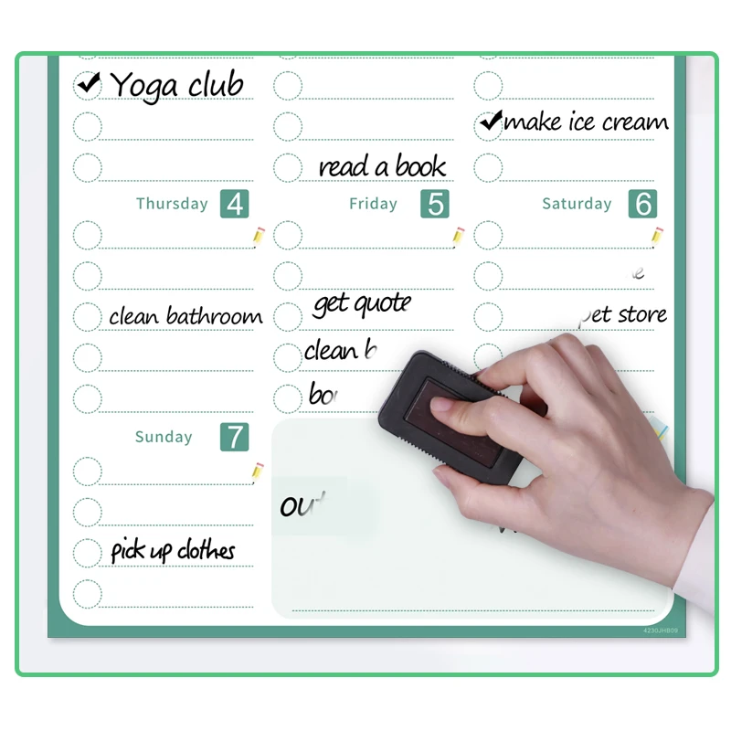 Магнитная наклейка на холодильник с календарем ежедневный еженедельник