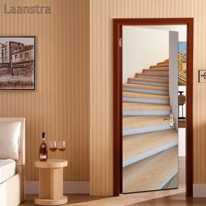 Creative 3D Vision Door Sticker for Living Room Bedroom Home Design Decor Wallpaper Poster