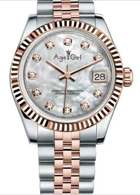 

Classic New Stainless Steel Sapphire Watch Women Lady Automatic Mechanical Diamond Silver Gold White Datejust 36mm