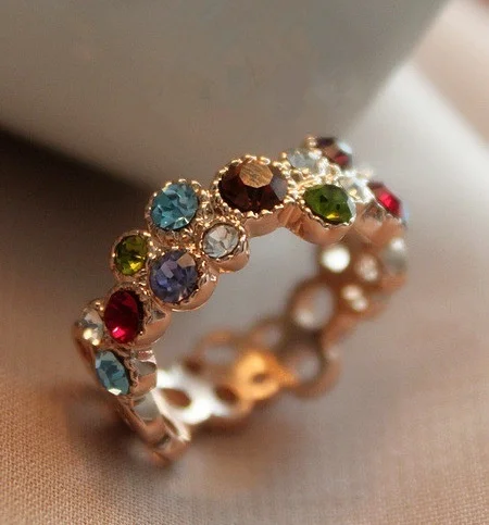 Женский подарок красивый сплав Гальваническое кольцо дамское романтическое