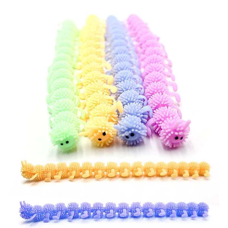 

16-section colorful caterpillar vent squeeze decompression toy (random color)