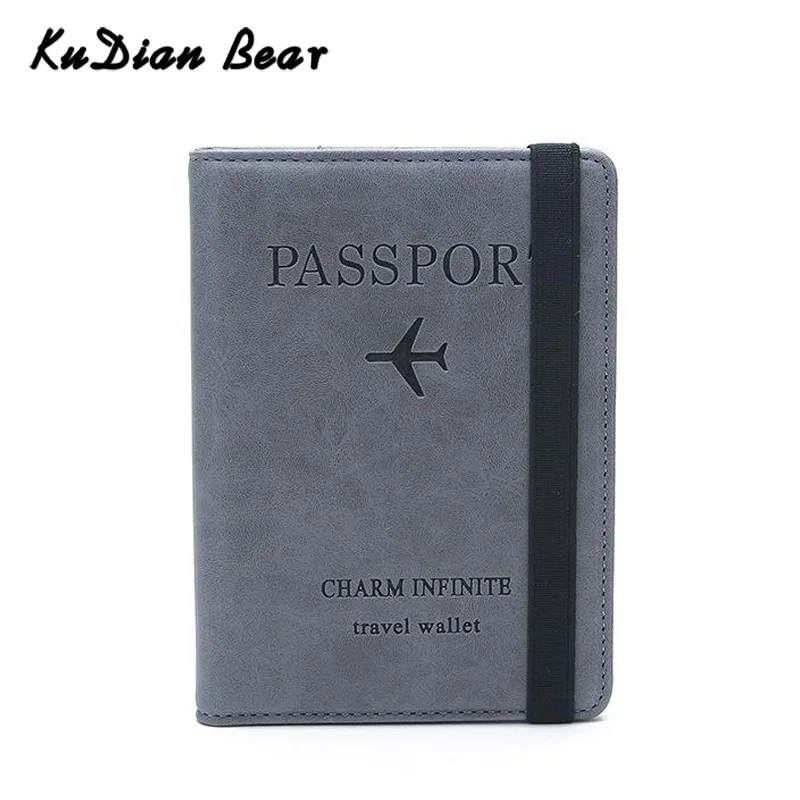 Чехол для паспорта KUDIAN BEAR BIH215 PM49 мужской и женский кошелек с отделением ID-карты