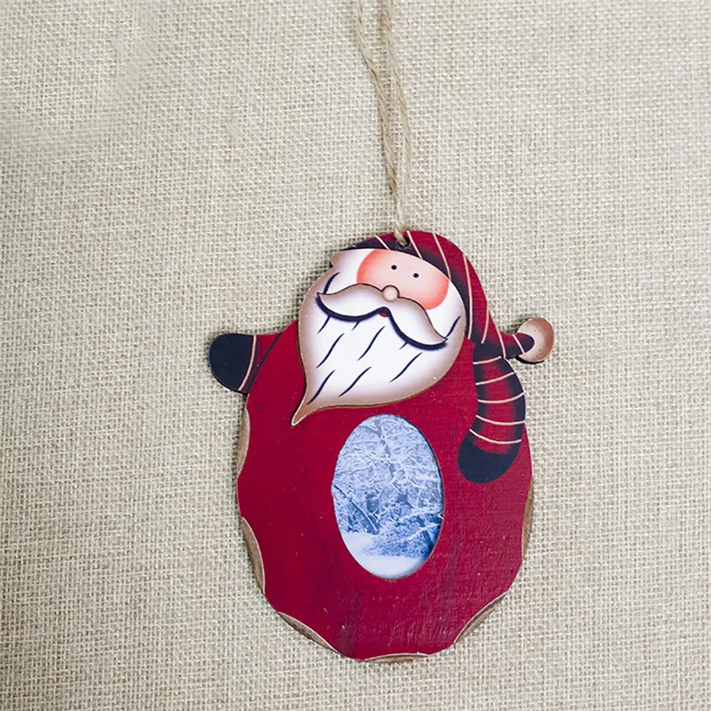 Снеговик деревянные декоративные элементы деревенская Новогодняя фоторамка