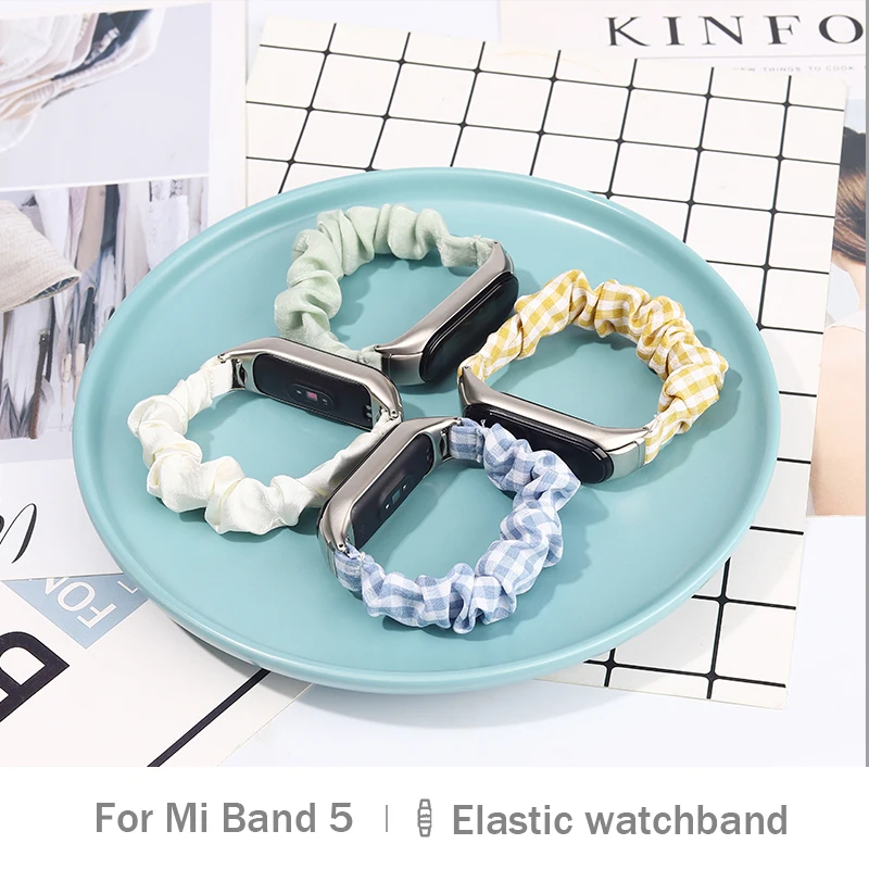 Резинки для волос xiaomi mi band 5 nfc эластичный браслет 6 band5 сменный ремешок