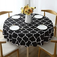 round table cloth waterproof and oil proof round table cloth tablecloth for meals wash free printing new year tablecloth