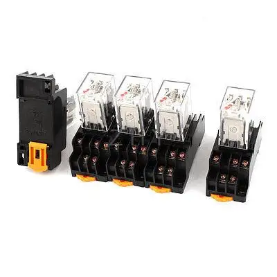 5 шт. AC 220 240 В 3PDT 11 контактов красный светодиодный общего назначения реле питания w