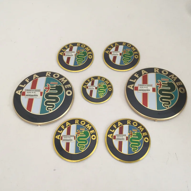1-7 шт. Золотая Автомобильная эмблема ALFA ROMEO колпачки на колеса Передний колпачок