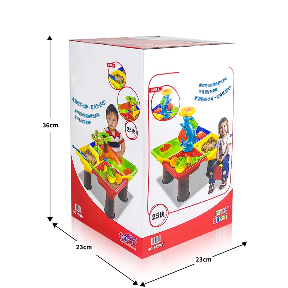 

2020 New Summer Desk Digging Pit For Children Bucket Outdoor Kids Seaside Beach Toy Set Water Sandglass Play Sand Table Garden