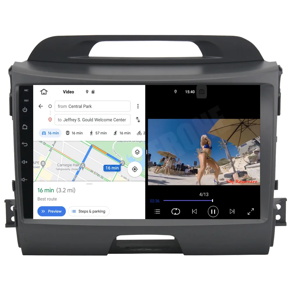 Для Kia Sportage R 2011 + Android 10 автомобильный магнитофон GPS навигация ГЛОНАСС Wifi