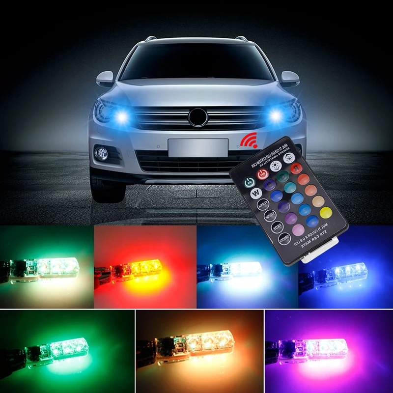 Автомобильная светодиодная лампа T10 W5W 501 5050 6Smd с дистанционным управлением