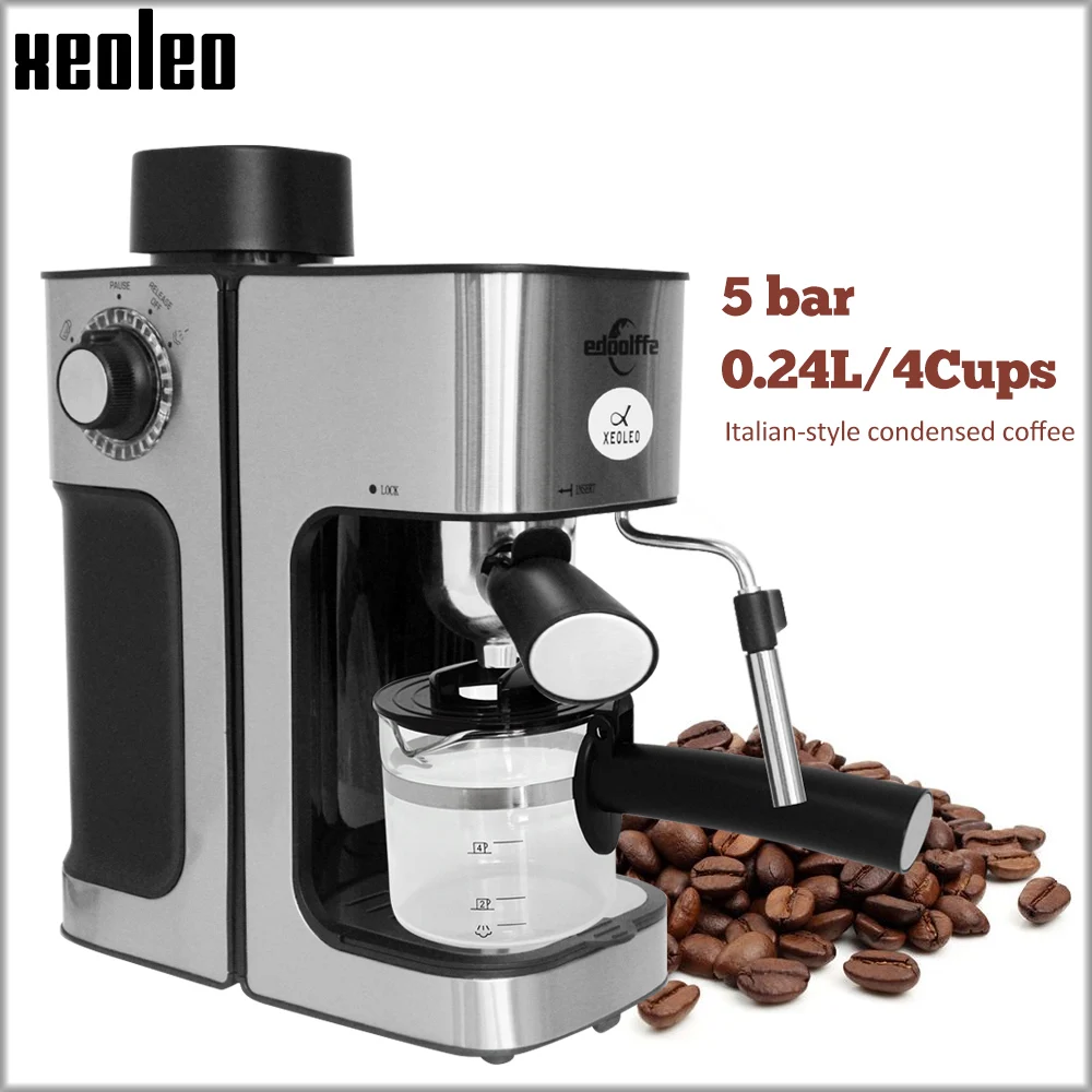 Xeoleo Кофе эспрессо Hoursehold машина 5Bar кофеварка для приготовления 220V/800W насос