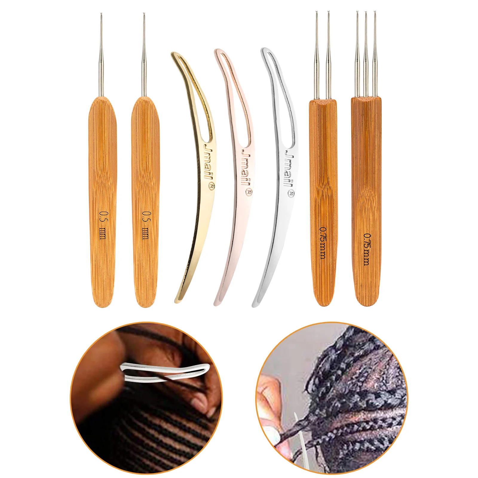 7 упак. Инструмент для соединения дредов игла вязания дредов|Заколки плетения