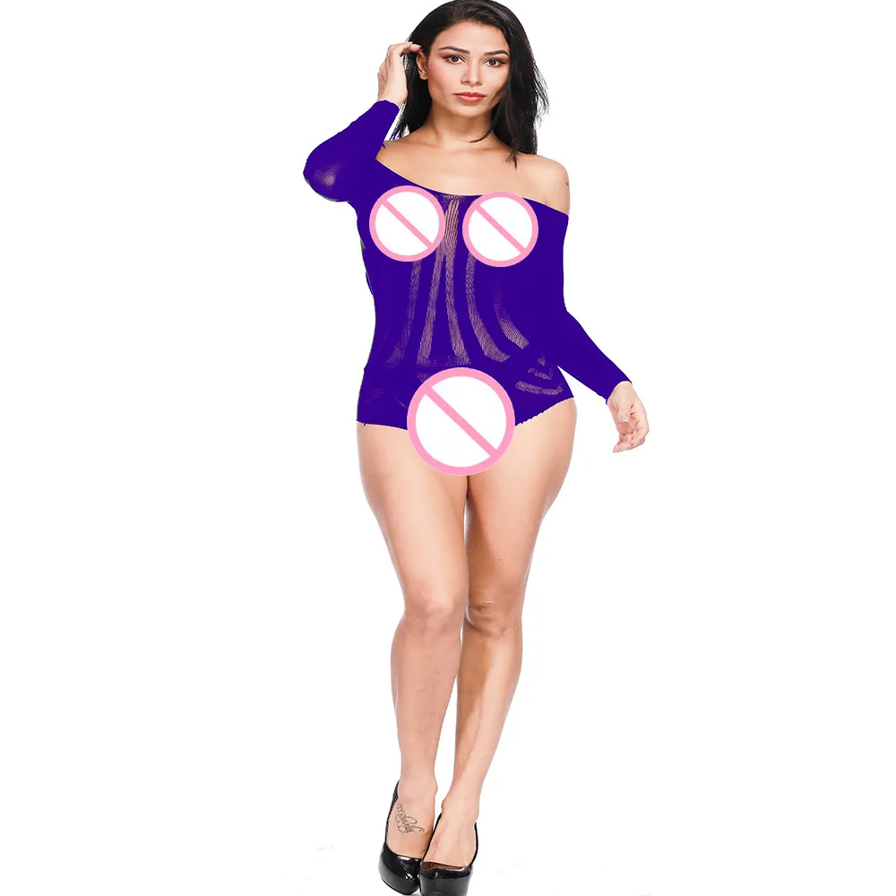 Ажурное боди без косточек чулок для тела открытая промежность однотонное