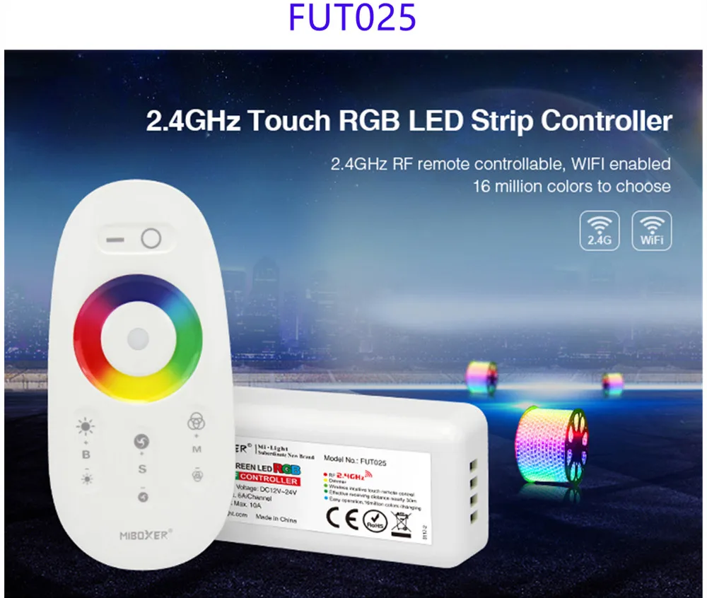 Miboxer 2.4GH FUT020 021 022 025 027 028 двойной белый одноместный цвет Светодиодная лента LED
