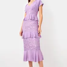 Trendyol Lilac кружевная отделка TPRSS19UT0201|Женские платья|