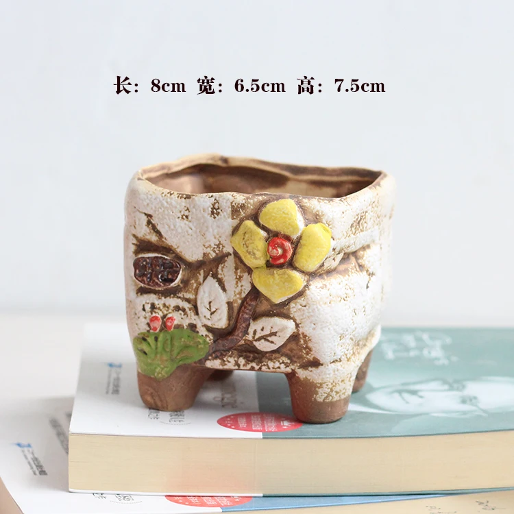 Корейский разноцветный цветочный горшок пасторальный ручная роспись