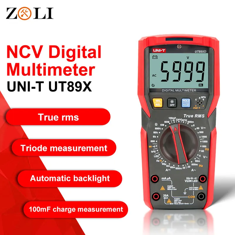 Цифровой мультиметр UT89X/UT89XD среднеквадратичный тестер переменного тока