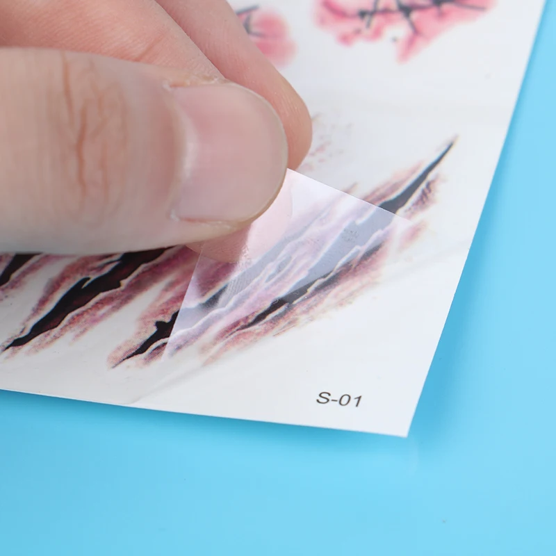 

30PCS 3D Reality Vampire Blood Scar Design Tattoo Sticker Halloween Waterproof Temporary Tattoos For Men Women