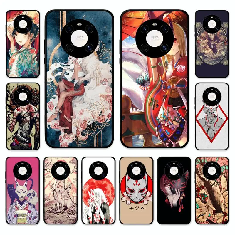 

Japanese Style Anime Fox Phone Case For Huawei Nova 7 Se 5 3i 3e 3 2 5i Mate 10 20 Lite 30 40 Pro 20x 9 Cover