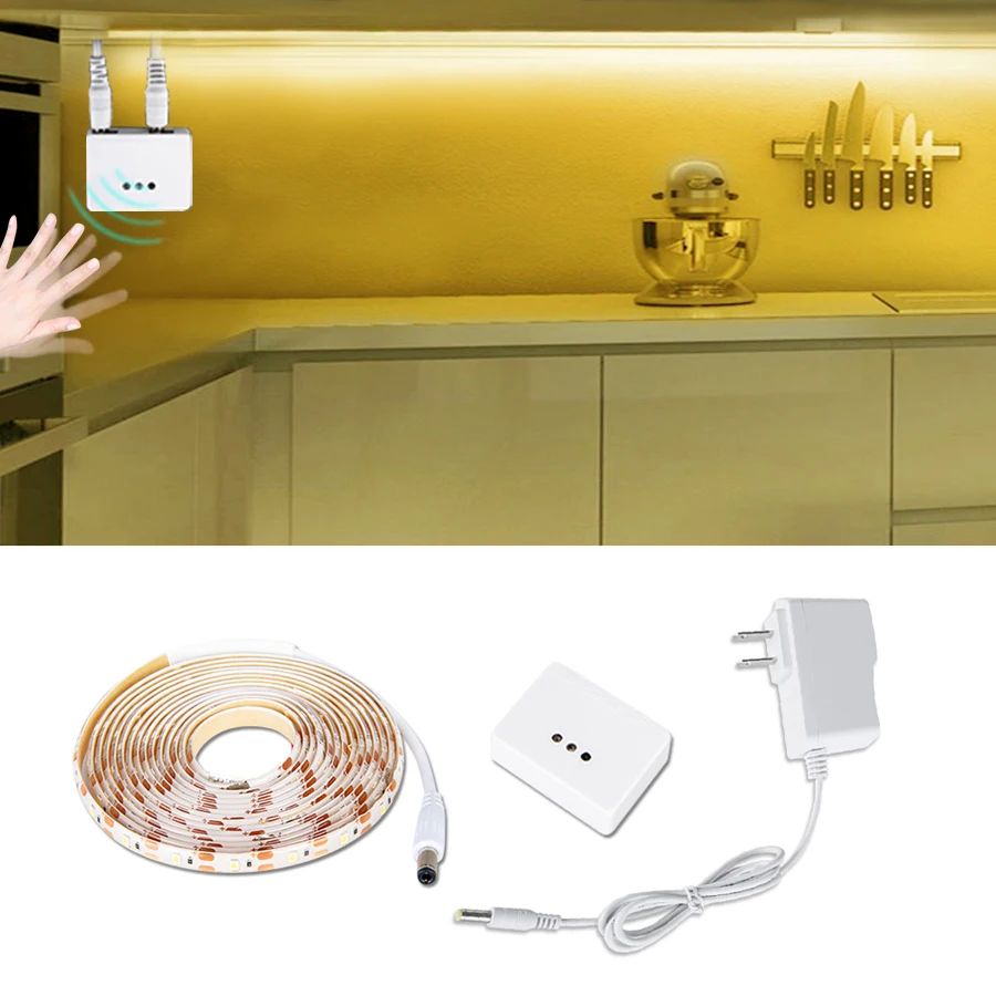 Умный светодиодный ночник с датчиком движения для кухни спальни туалета 12