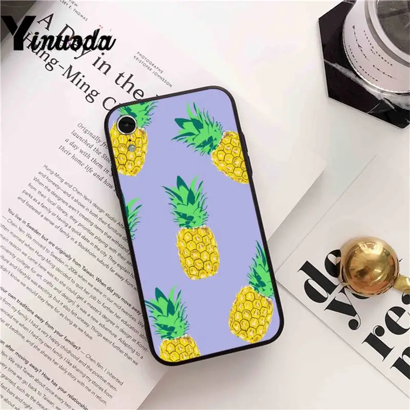 

Yinuoda Pineapple Skull Phone Case cover For iPhone X 8 7 6 6S Plus XS MAX 5 5S SE XR 11 12 Pro Promax coque
