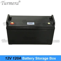turmera 12v 120ah battery storage box indicator for 3 2v 100ah 120ah lifepo4 battery solar panel uninterrupted power supply use