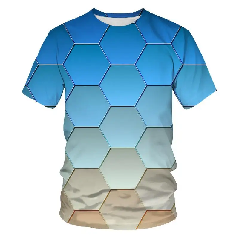 

2021 Summer New Men's T-shirt Trend 3D Digital Printing Short Sleeve Extreme Sports T-shirt Casual Top Sports Short Sleeve Funny