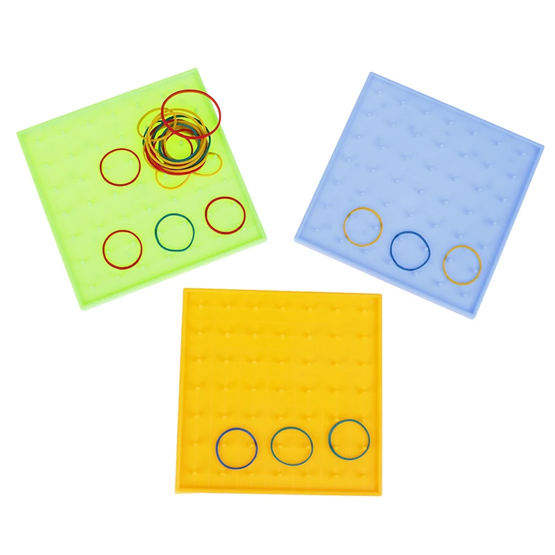 

140*140 мм пластиковые ногтей плиты основной Математика панели настройки игра-головоломка инструмент в виде геометрических фигур обучающая развивающая игрушка для детей