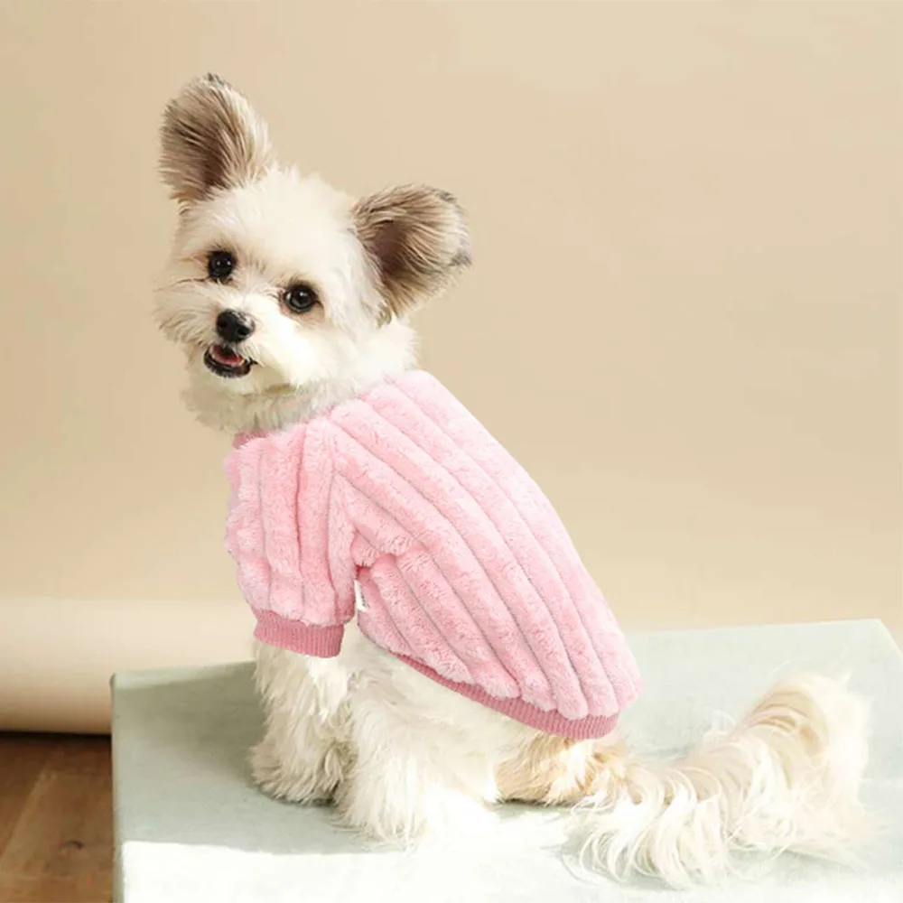 

Fall/Winter Single-sided Plush Sweater Dog Clothes Puppy Pet Cat Clothes Sweater Jacket Coat Winter Fashion Soft For Small Dogs