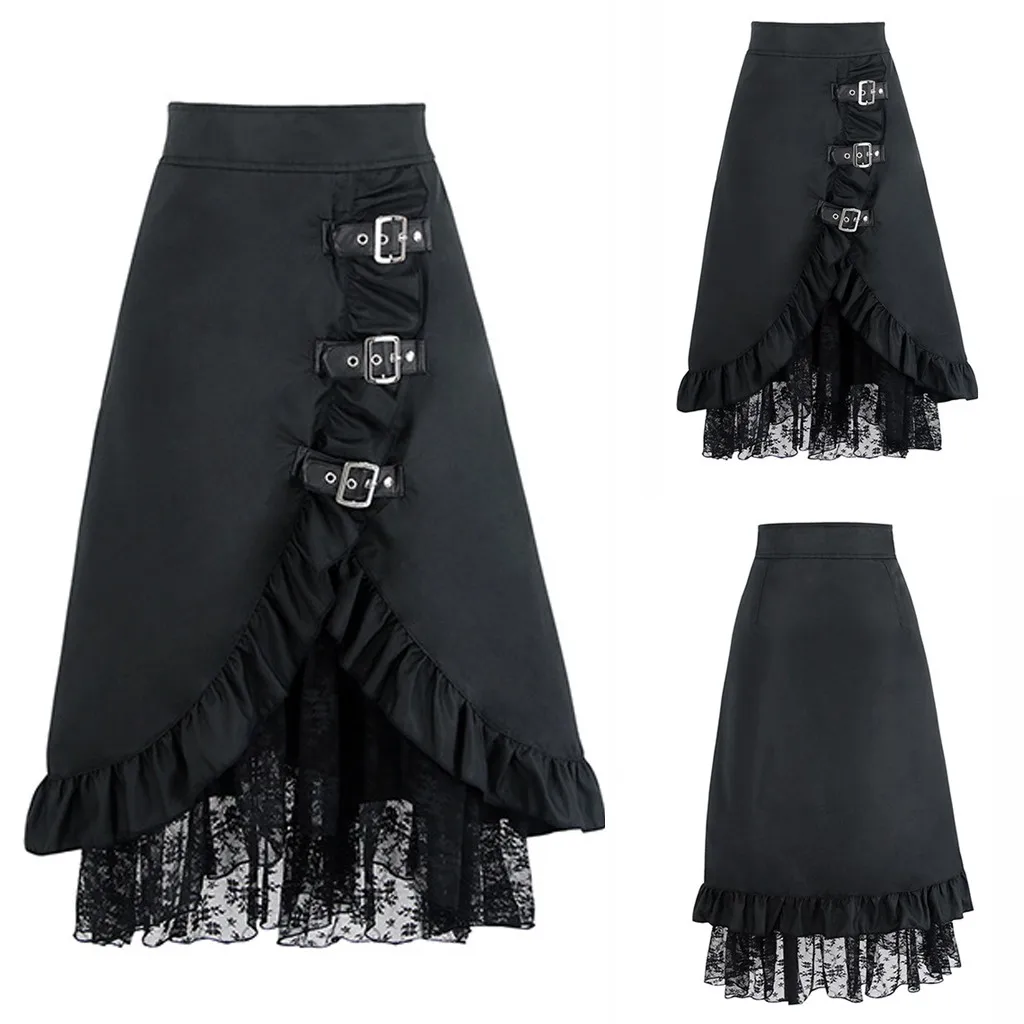Womail Женская юбка летняя мода стимпанк Одежда вечерние клубная одежда панк готика