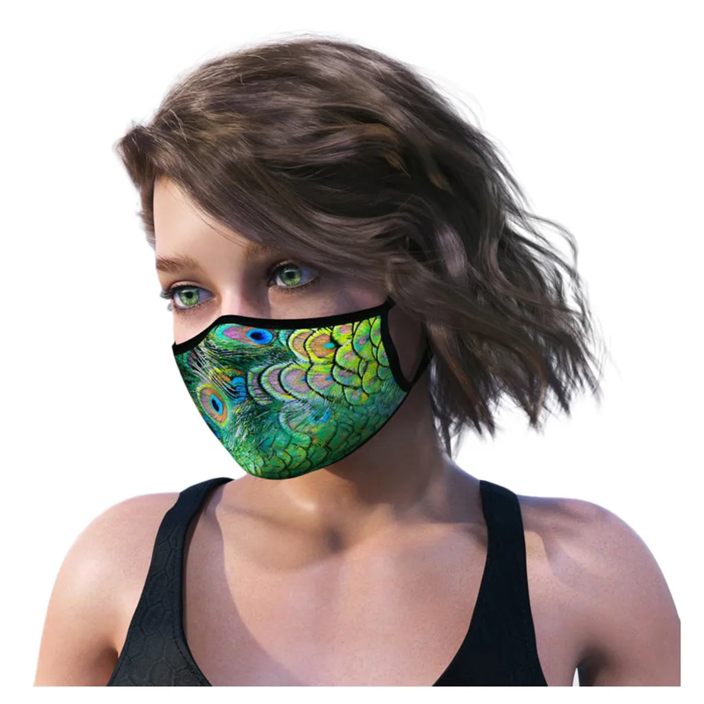 Модная маска для лица из хлопчатобумажной ткани с принтом Tie-dye PM2.5 многоразовая