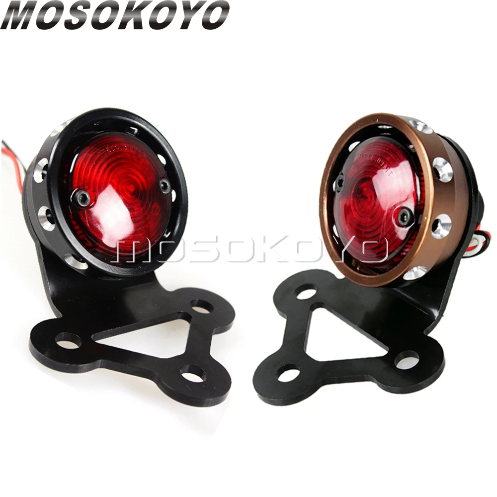 

CNC Aluminum Rear Stop Running Lights LED Taillight Motorcycle Tail Brake Light Taillamp for Harley Cafe Racer Scrambler