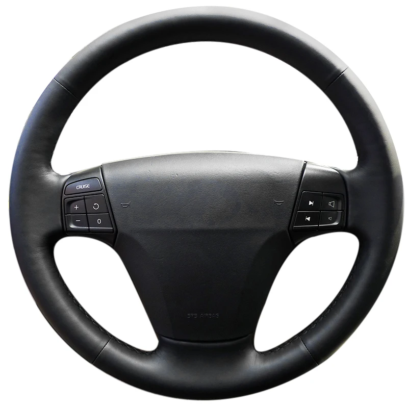 Чехол на руль для Volvo S40 2006 2012 V50 2005 2011 автомобильные аксессуары Кожаная оплетка из