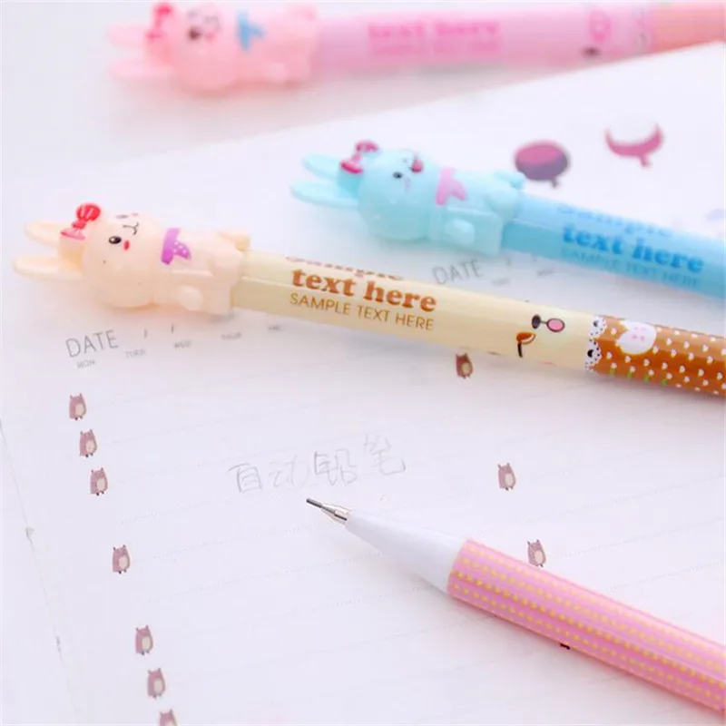 4 шт. 0 7 мм свинцовые автоматические карандаши кролики шаблон механические