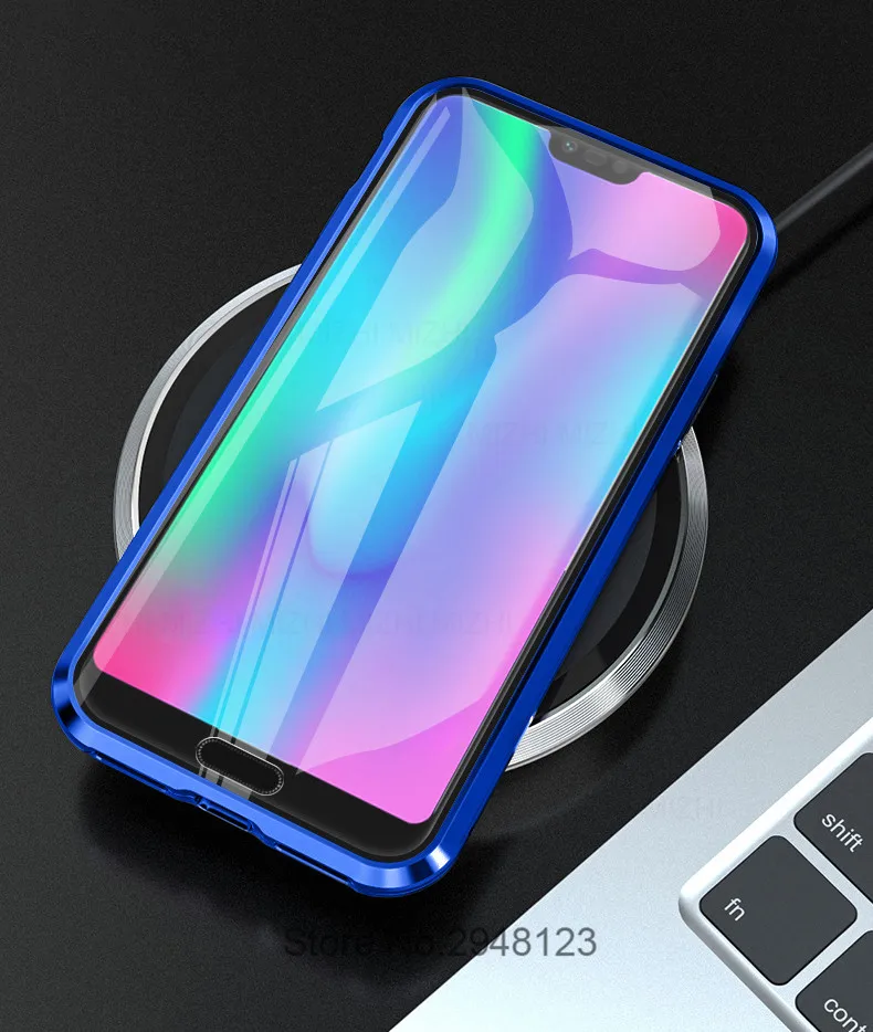 Магнитный чехол для huawei honor 10 облегченное закаленное стекло Двусторонняя крышка на huwei honor 10 light honer 10 lite флип-чехол