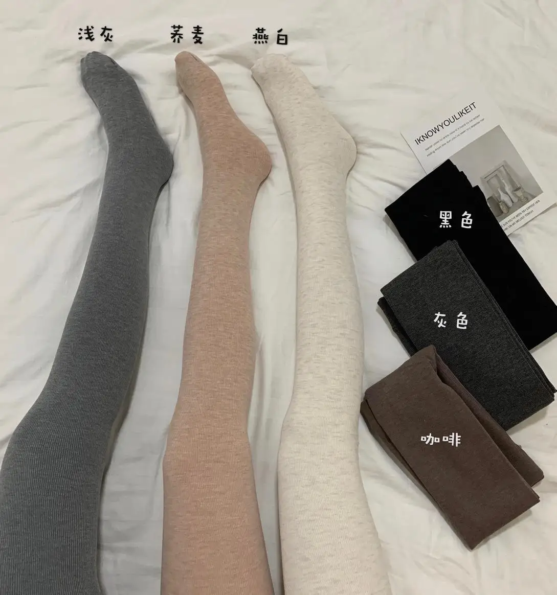 Черные теплые флисовые и толстые леггинсы Женская одежда белые зимние колготки