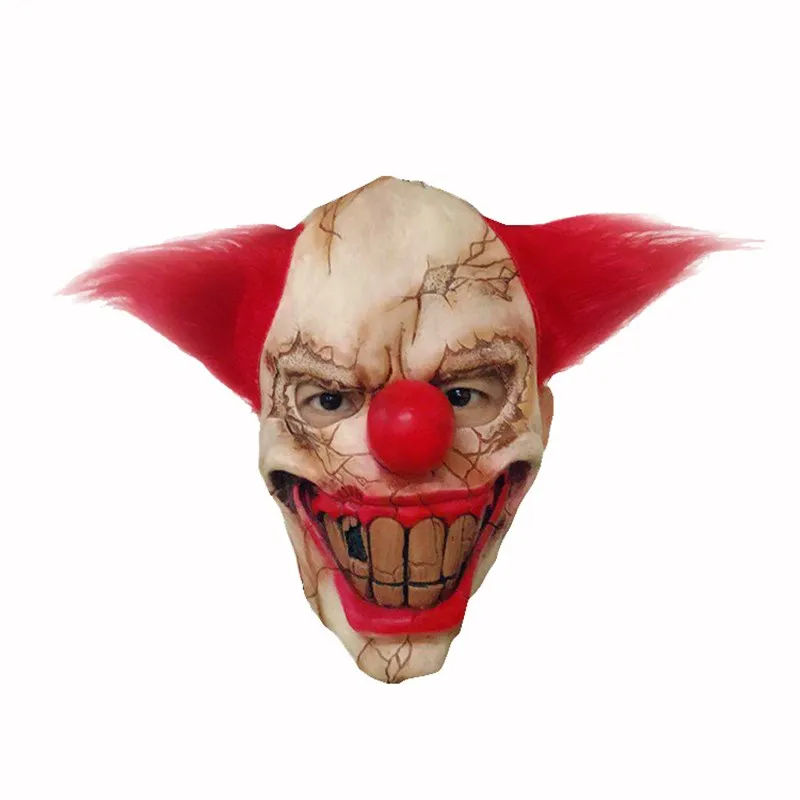 Маска Джокера с красными волосами в носу косплей страшный ужас демон дьявол