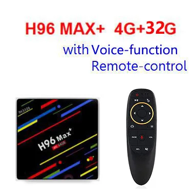 Новейший H96 Max+ Android tv Box Android 9,0 2,4G 5G WiFi Ip tv 4K box 4G 64G или 4G 32G или 2G 16G Голосовое управление GROS RK3328 - Цвет: 4G32G with voice