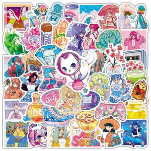 103050pcs crystal cartoon girl stickers laptop guitar luggage fridge phone waterproof graffiti sticker decal kid classic toys free global shipping