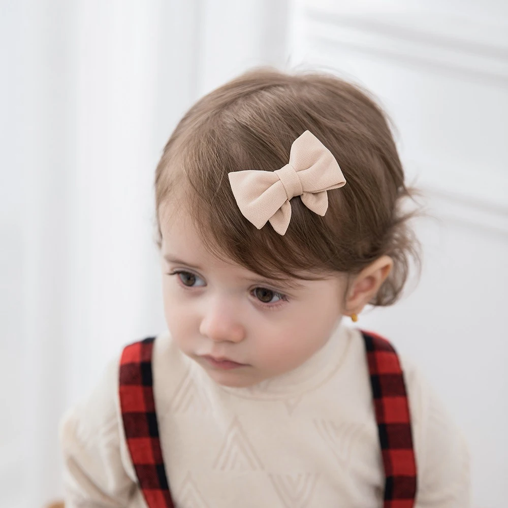 

Baby Hair Clips for Children Girls Bowknot Lovely Baby Girl Hair Accessories Photo Props Infant Hairclip Solid Color Hairpins