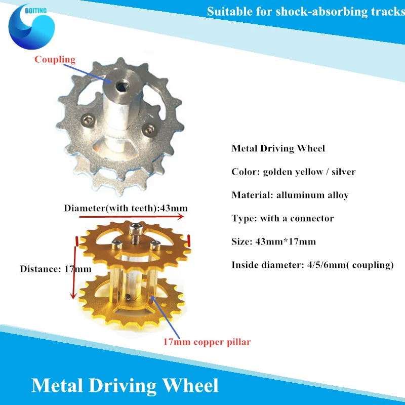 Амортизирующее приводное колесо из алюминиевого сплава подходит для