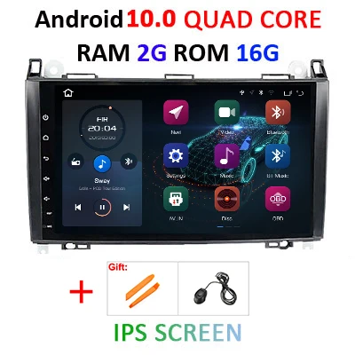 DSP ips 9 ''автомобильный мультимедийный плеер android 10 gps радио для Mercedes Benz B200 A B класс W169 W245 Viano Vito W639 Sprinter W906 - Цвет: 2G 16G IPS